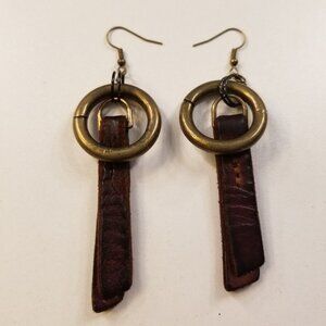 Heavy Hardware Bronze Zipper Pull Hoops: An Ellen Original (#RLC)